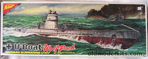 Nichimo 1/200 U-Boat Type IXB  Wolfpack U-107 Submarine - Motorized, U-2009 plastic model kit